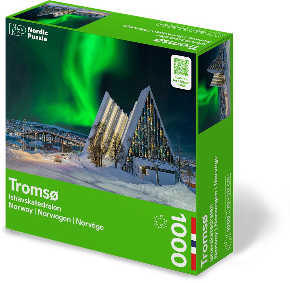 Nordic Puzzle Tromsø Ishavskatedralen puslespill 1000 brikker