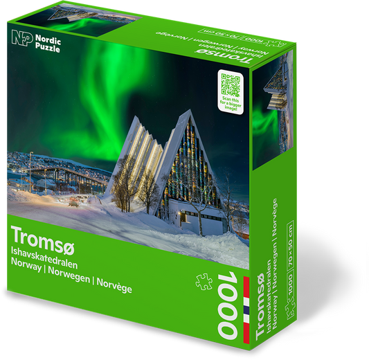 Nordic Puzzle Tromsø Ishavskatedralen puslespill 1000 brikker