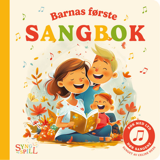 Barnas første sangbok, lydknappbok med sju barnesanger
